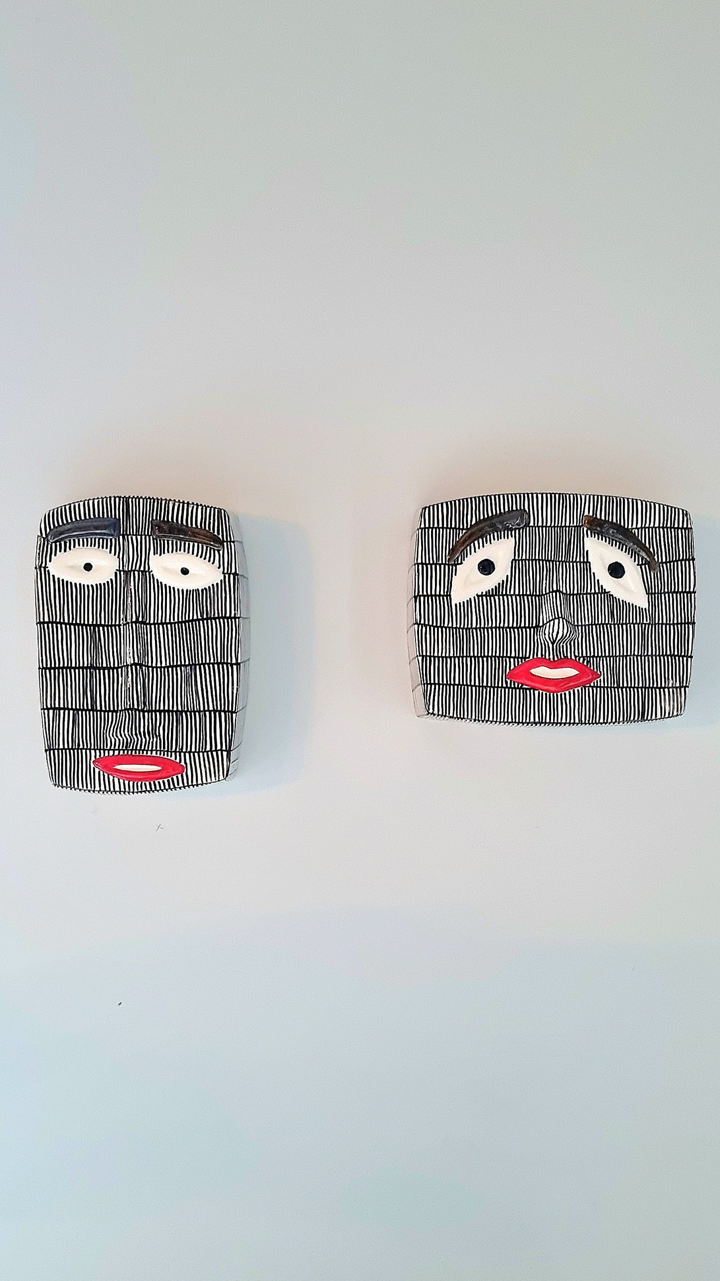 COUPLE MASQUES CARRÉS  Noir&Blanc TL
